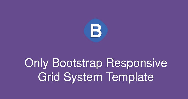  Only Responsive Grid System Bootstrap Template