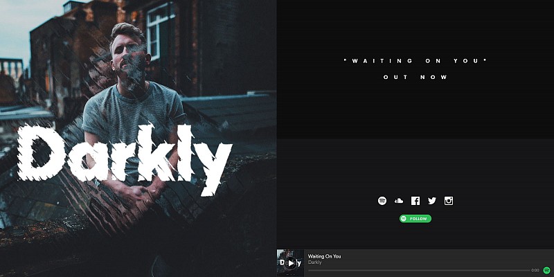  10 Cool one page Music Website for Inspiration