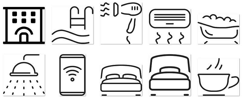  Free Hotel Facilites Icon Pack