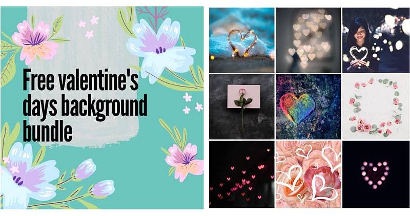  Free ValentineÂ´s Day Backgrounds Bundle