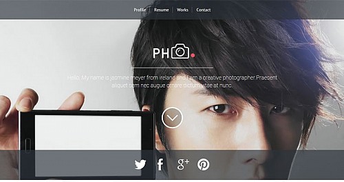  Photographers Portfolio Free Web Template #2